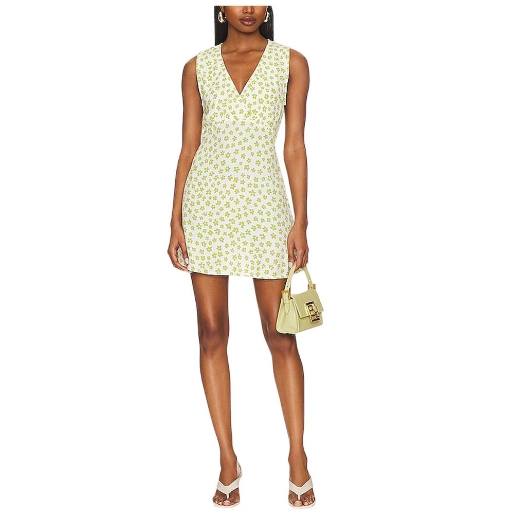Faithfull The Brand Printed Gita Floral Penne Mini Dress Size 2